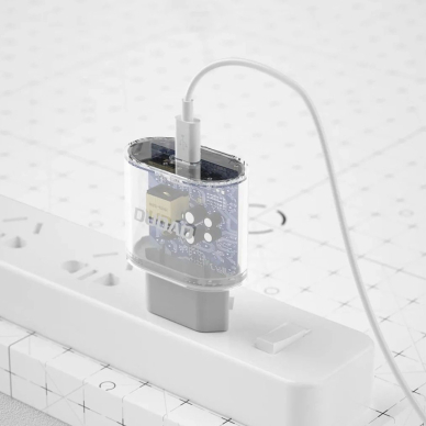 Dudao A14EUC PD 20W USB-C sieninis įkroviklis su kabeliu – baltas 3