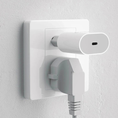 Dudao A14EUC PD 20W USB-C sieninis įkroviklis su kabeliu – baltas 4