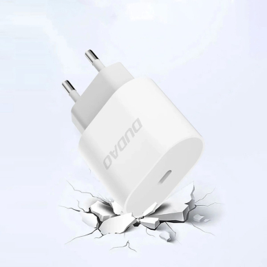 Dudao A14EUC PD 20W USB-C sieninis įkroviklis su kabeliu – baltas 5