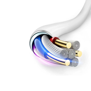 Dudao A20EU USB-A 18W tinklo įkroviklis – baltas + USB-A – USB-C kabelis 7