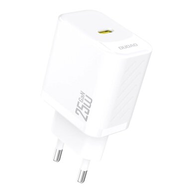 Sieninis įkroviklis Dudao A27 25 W GaN USB-C – baltas Sieninis įkroviklis Dudao A27 25 W GaN USB-C – baltas