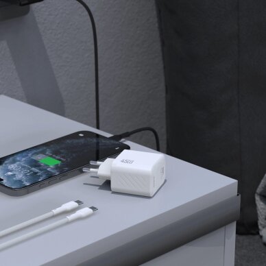 Sieninis įkroviklis Dudao A28C 45 W GaN su USB-C kabeliu – juodas 5