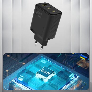 Sieninis įkroviklis Dudao A29 65 W GaN 2 × USB-C + 1 × USB-A – juodas 4