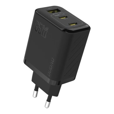Sieninis įkroviklis Dudao A29 65 W GaN 2 × USB-C + 1 × USB-A – juodas