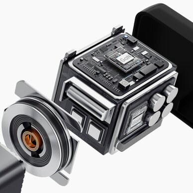 Sieninis įkroviklis Dudao A67EU GaN 67 W su integruotu ištraukiamu USB-C PD greito įkrovimo kabeliu – juodas 7 Sieninis įkroviklis Dudao A67EU GaN 67 W su integruotu ištraukiamu USB-C PD greito įkrovimo kabeliu – juodas 7