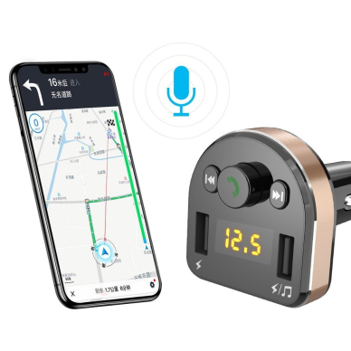 AKCIJA! FM Moduliatorius Dudao Bluetooth FM Transmitter MP3 Car Charger 2x USB 3.1 A juodas 6 AKCIJA! FM Moduliatorius Dudao Bluetooth FM Transmitter MP3 Car Charger 2x USB 3.1 A juodas 6