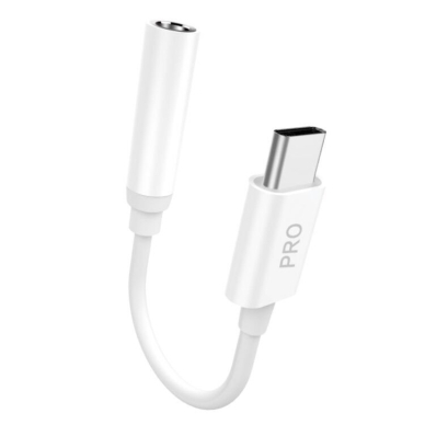 Dudao Adapteris Iš USB Type C Į Ausinių Lizdą 3,5 mm (female) baltas (L16CPro baltas) (ctz220)
