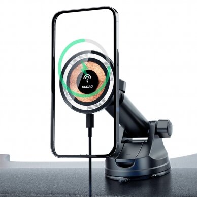 Dudao F12MAX+ cockpit magnetic holder with MagSafe inductive charger - black 5