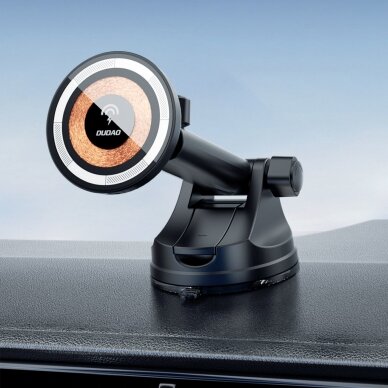 Dudao F12MAX+ cockpit magnetic holder with MagSafe inductive charger - black 6