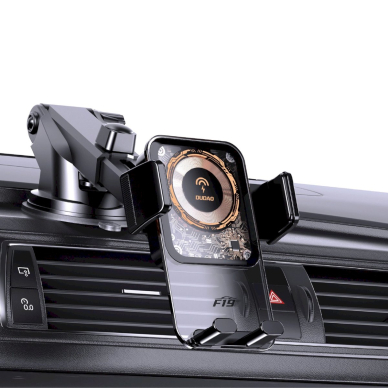 Dudao F19 clamp Automobilinis laikiklis15W inductive Įkroviklis  - Juodas 3 Dudao F19 clamp Automobilinis laikiklis15W inductive Įkroviklis  - Juodas 3