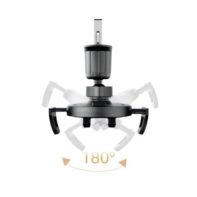 Automobilinis telefono laikiklis Dudao F2+ ventiliacijos angai, spaustuko tipo – juodas 3