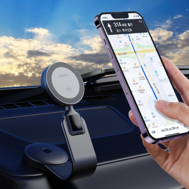 Dudao F21 Pro 15W MagSafe indukcinis automobilinis įkroviklis – juodas 2 Dudao F21 Pro 15W MagSafe indukcinis automobilinis įkroviklis – juodas 2