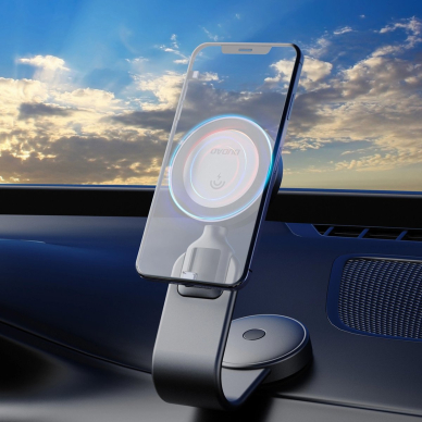 Dudao F21 Pro 15W MagSafe indukcinis automobilinis įkroviklis – juodas 4 Dudao F21 Pro 15W MagSafe indukcinis automobilinis įkroviklis – juodas 4