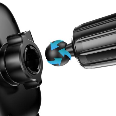 Automobilinis telefono laikiklis Dudao F5N+ su siurbtuku, gravitacinis – juodas 2