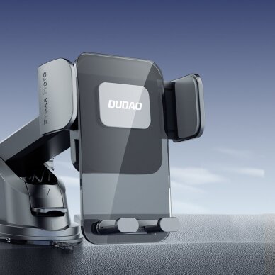 Dudao F8Max+ Laikilis telefonui gravitacinis ant lango arba panelės - Juodas 12