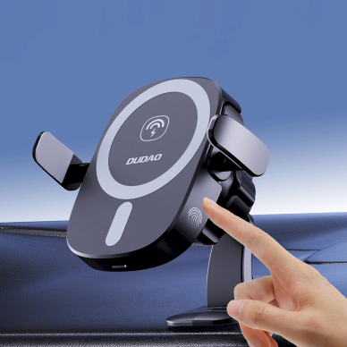 Dudao FW11 automobiliui skirtas laikiklis su 15W indukciniu įkrovikliu oro angai / prietaisų skydeliui – juodas 8 Dudao FW11 automobiliui skirtas laikiklis su 15W indukciniu įkrovikliu oro angai / prietaisų skydeliui – juodas 8