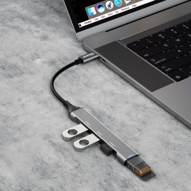 Dudao HUB 4in1 USB-C - 4x USB-A (3 x USB2.0 / USB3.0) 6.3cm black (A16T) 3 Dudao HUB 4in1 USB-C - 4x USB-A (3 x USB2.0 / USB3.0) 6.3cm black (A16T) 3