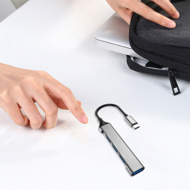 Dudao HUB 4in1 USB-C - 4x USB-A (3 x USB2.0 / USB3.0) 6.3cm black (A16T) 7 Dudao HUB 4in1 USB-C - 4x USB-A (3 x USB2.0 / USB3.0) 6.3cm black (A16T) 7