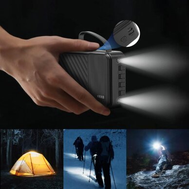 Išorinė baterija Dudao K11 Pro 20000 mAh su integruotais kabeliais – balta 4