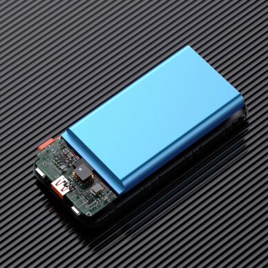 Išorinė baterija Dudao K15Pro 20000 mAh 22.5 W PD USB-C / USB-A su integruotais Lightning ir USB-C kabeliais – juoda 6 Išorinė baterija Dudao K15Pro 20000 mAh 22.5 W PD USB-C / USB-A su integruotais Lightning ir USB-C kabeliais – juoda 6