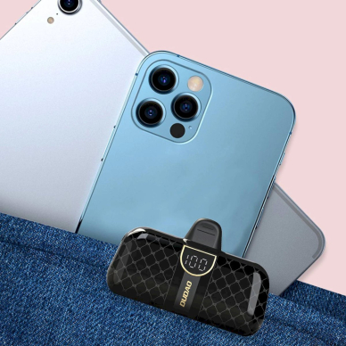 Dudao K20SL 5000mAh mini power bankLightning / USB-C connectors - Juodas 5 Dudao K20SL 5000mAh mini power bankLightning / USB-C connectors - Juodas 5