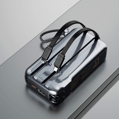 Dudao K25 2in1 10000mAh 3-in-1 Powerbank įkroviklis – pilkas 3