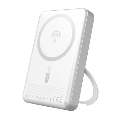 Išorinė baterija Dudao K28 10000 mAh PD 22.5 W MagSafe su metaliniu korpusu ir žiedo stovu – sidabrinė Išorinė baterija Dudao K28 10000 mAh PD 22.5 W MagSafe su metaliniu korpusu ir žiedo stovu – sidabrinė