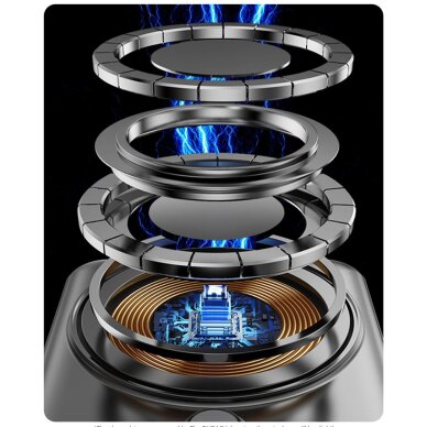 Išorinė baterija Dudao K29 10000 mAh PD 20 W MagSafe su metaliniu korpusu, stovu ir integruotais USB-C / Lightning kabeliais – sidabrinė 7 Išorinė baterija Dudao K29 10000 mAh PD 20 W MagSafe su metaliniu korpusu, stovu ir integruotais USB-C / Lightning kabeliais – sidabrinė 7