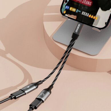 Adapteris Dudao L13C+ 2in1 USB-C – pilkas 6 Adapteris Dudao L13C+ 2in1 USB-C – pilkas 6