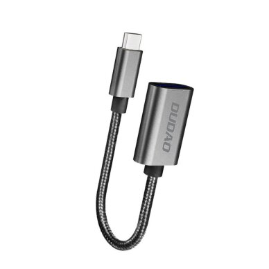 Adapteris Dudao L15T OTG USB-C – USB-A – pilkas