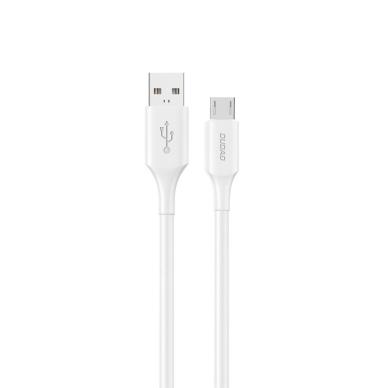 Dudao L2SM USB-A / micro USB 6A kabelis 1.2 m – baltas