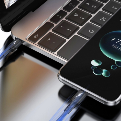 Dudao L3CC USB-C – USB-C 60W 2 m pintas kabelis – juodas 1 Dudao L3CC USB-C – USB-C 60W 2 m pintas kabelis – juodas 1