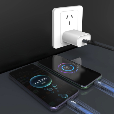 Dudao L3F 2in1 100W kabelis 1.2 m 2 x USB-C – juodas 5