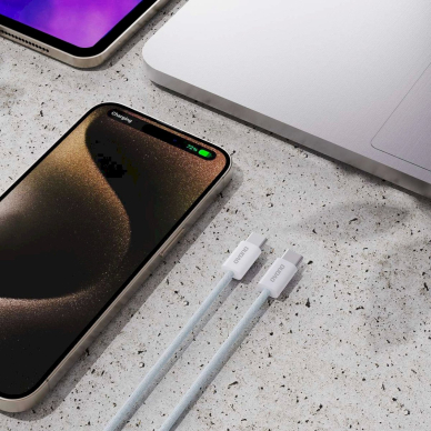 Dudao L6C USB-C - USB-C PD 30W Kabelis 2m - light blue 4 Dudao L6C USB-C - USB-C PD 30W Kabelis 2m - light blue 4