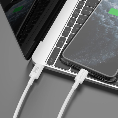 Dudao L6X USB-C – Lightning PD 20W kabelis 1 m – baltas 3