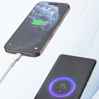 Krovimo kabelis Dudao L9C USB-C – USB-C 2 m – baltas 4 Krovimo kabelis Dudao L9C USB-C – USB-C 2 m – baltas 4