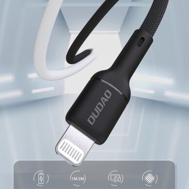 Krovimo kabelis Dudao L9X USB-C – Lightning 1 m – juodas 3