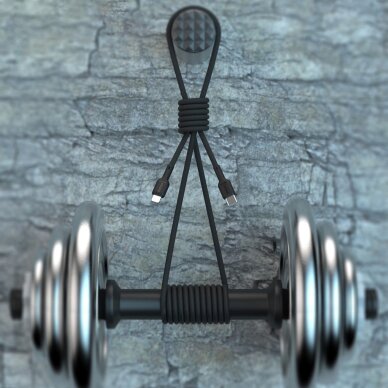 Krovimo kabelis Dudao L9X USB-C – Lightning 2 m – juodas 4