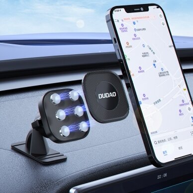 Laikiklis Dudao magnetic smartphone car holder Juodas (F6C) 3 Laikiklis Dudao magnetic smartphone car holder Juodas (F6C) 3