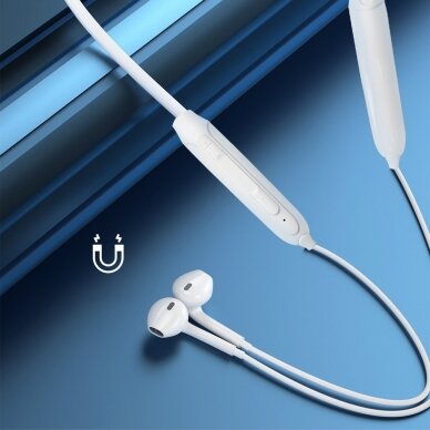 Belaidės Ausinės Dudao Magnetic Suction wireless in-ear Bluetooth headphones Baltos (U5B) 2