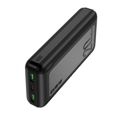 Dudao Išorinė Baterija 20000 mAh 20 W Greitas Įkrovimas 3.0 2x USB / USB Type C Juodas (K12PQ+ black) 5