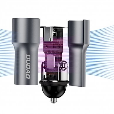 Dudao R14 USB-C 30W PD car Įkroviklis - silver 1 Dudao R14 USB-C 30W PD car Įkroviklis - silver 1
