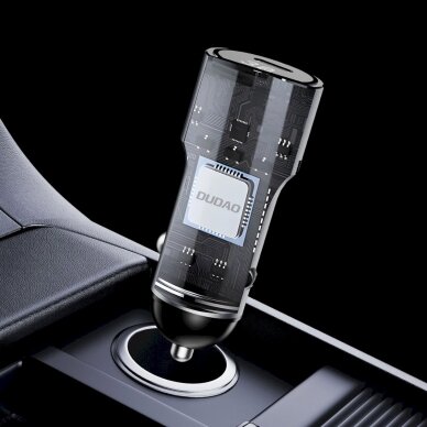 Dudao R14 USB-C 30W PD car Įkroviklis - silver 4 Dudao R14 USB-C 30W PD car Įkroviklis - silver 4