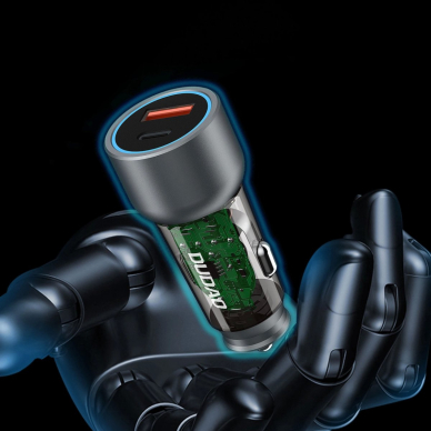Dudao R4T 30W USB-A / USB-C automobilinis įkroviklis – pilkas 2