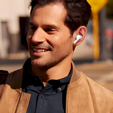 Dudao U19 in-ear TWS Bluetooth 5.3 belaidės ausinės su LED ekranu – baltas 11