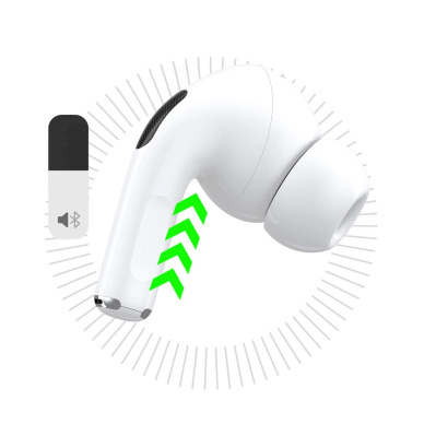 Dudao U19 in-ear TWS Bluetooth 5.3 belaidės ausinės su LED ekranu – baltas 3