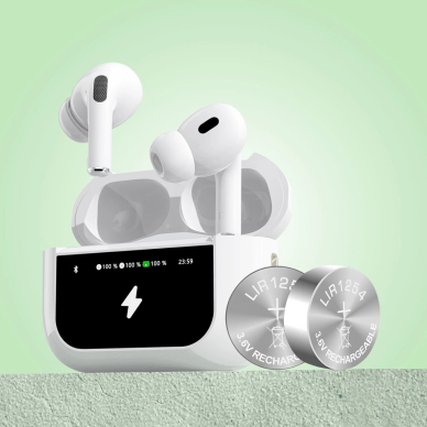 Dudao U19 in-ear TWS Bluetooth 5.3 belaidės ausinės su LED ekranu – baltas 9