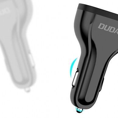 Automobilinis įkroviklis Dudao universal Car Charger 3x USB Quick Charge 3.0 QC3.0 2.4A 18W juodas 5