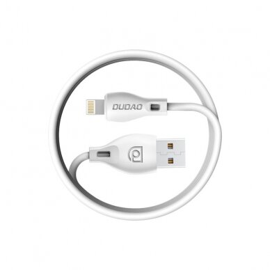 Dudao USB - Lightning data charging kabelis 2.1A 2m baltas (L4L 2m baltas) 10 Dudao USB - Lightning data charging kabelis 2.1A 2m baltas (L4L 2m baltas) 10