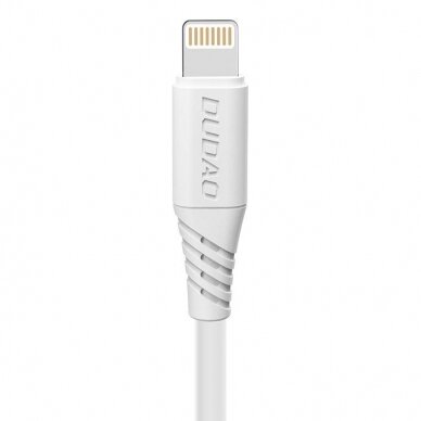 USB Kabelis Dudao / Lightning fast charging data kabelis 5A 1m Baltas (L2L) 1